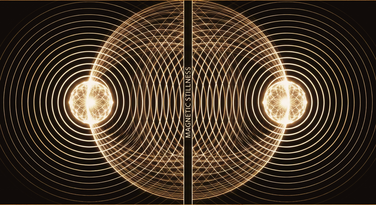 Image of a relational field created by the entrainment of two fields.